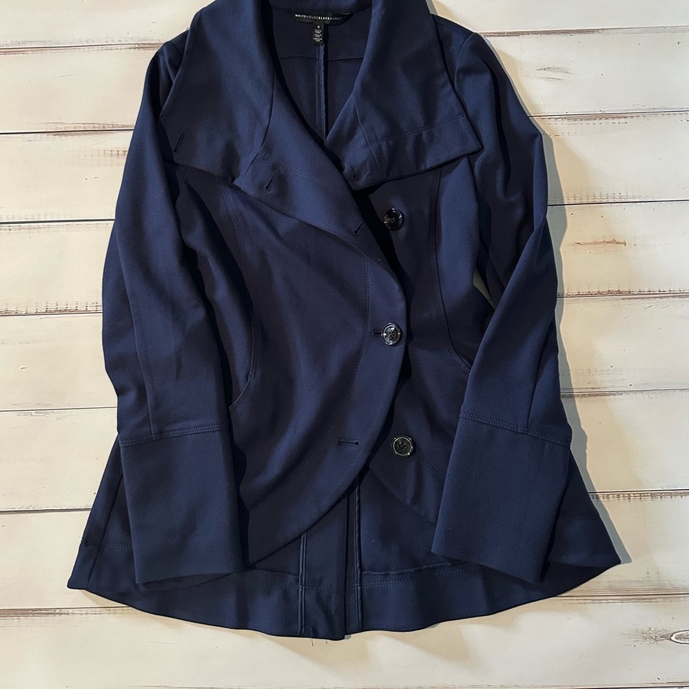 Blue Tailored Blazer with Notched Lapels